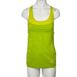 Arc'teryx Womens Cita Sleeveless Athletic Tank Top, Yellow, Green, Size Small